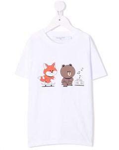 Футболка с графичным принтом Maison kitsune kids