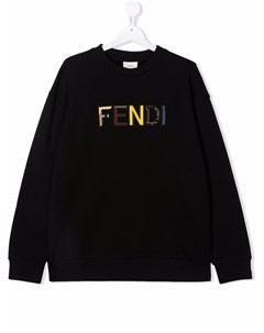 Толстовка с вышитым логотипом Fendi kids