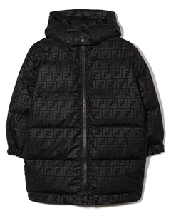 Стеганый пуховик с логотипом FF Fendi kids