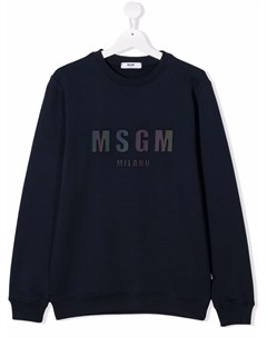 Толстовка с нашивкой логотипом Msgm kids