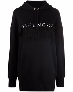 Худи с логотипом и кружевом Givenchy