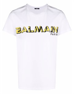 Футболка с короткими рукавами и логотипом Balmain