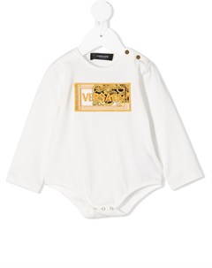 Боди с длинными рукавами и вышитым логотипом Versace kids