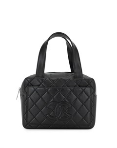 Стеганая сумка тоут 2001 го года с логотипом CC Chanel pre-owned