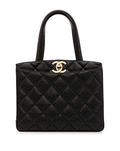 Стеганая сумка тоут 1995 го года с поворотным замком Chanel pre-owned