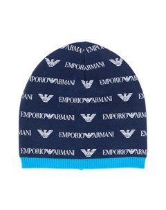 Шапка с принтом логотипа Emporio armani kids