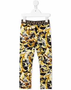 Легинсы с узором Greca Versace kids