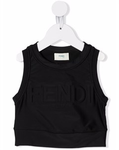 Укороченный топ с логотипом Fendi kids