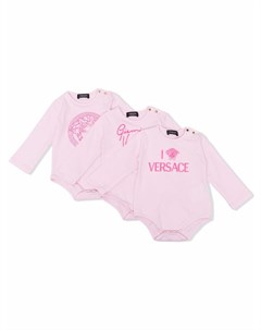 Комплект из трех боди с декором Medusa Versace kids