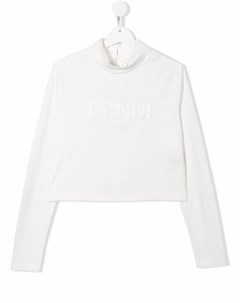 Толстовка с тисненым логотипом Fendi kids