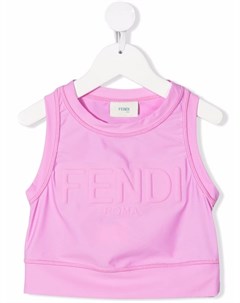 Укороченный топ с логотипом Fendi kids