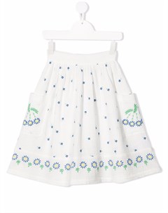 Юбка с цветочной вышивкой Stella mccartney kids