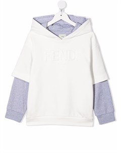 Худи с тисненым логотипом Fendi kids