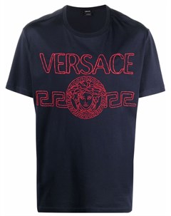 Футболка с вышитым логотипом Versace