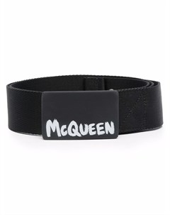 Ремень с пряжкой логотипом Alexander mcqueen