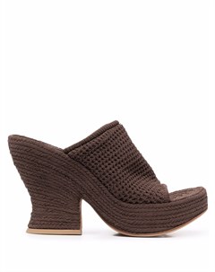 Плетеные мюли Wedge Bottega veneta