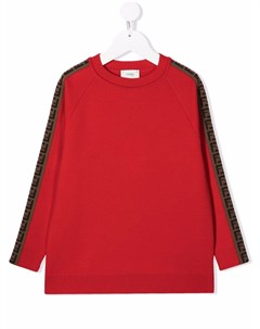 Толстовка с круглым вырезом и логотипом FF Fendi kids