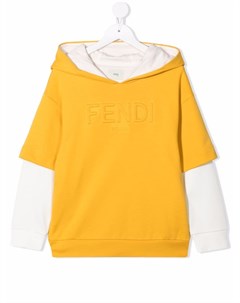 Худи с тисненым логотипом Fendi kids