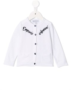 Кардиган с вышивкой в виде логотипа Emporio armani kids