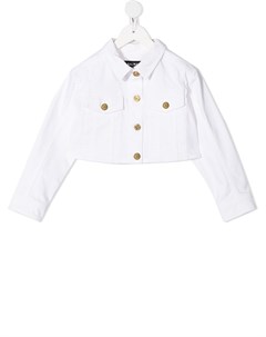 Укороченная джинсовая куртка Balmain kids