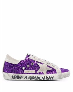 Кеды Superstar с блестками Golden goose