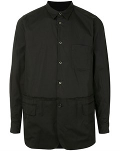 Рубашка с контрастной вставкой и длинными рукавами Black comme des garçons