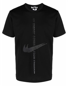 Футболка с принтом Swoosh Black comme des garçons