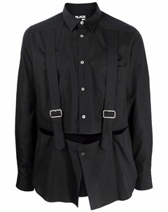 Рубашка с декоративными ремешками Black comme des garçons