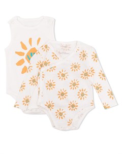 Комплект из двух боди с принтом Happy Sun Stella mccartney kids