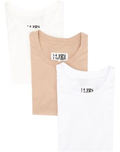 Набор из трех футболок с логотипом Mm6 maison margiela