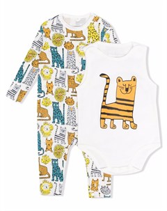 Комплект из комбинезона и боди с принтом Wild Cats Stella mccartney kids