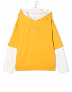 Худи с тисненым логотипом Fendi kids