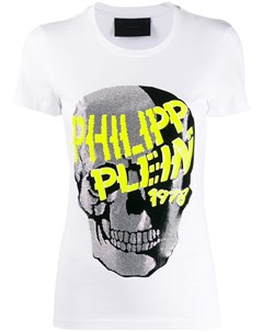 Футболка с короткими рукавами и декором Skull Philipp plein