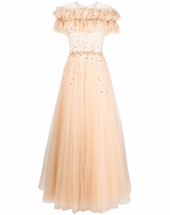 Декорированное вечернее платье из тюля Jenny packham