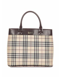 Сумка тоут в клетку House Check Burberry pre-owned