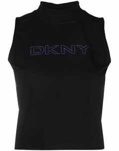 Укороченный топ с логотипом Dkny