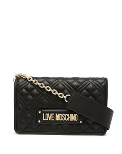 Стеганая сумка через плечо с логотипом Love moschino