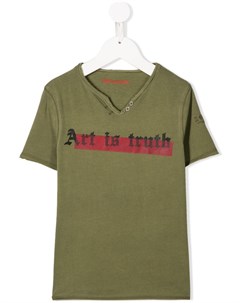 Футболка с принтом Art is Truth и пуговицами Zadig & voltaire kids