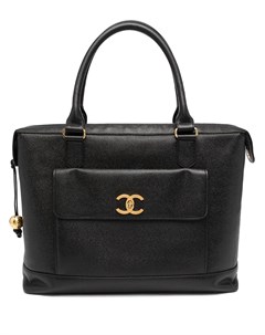 Сумка тоут Jumbo 1995 го года с логотипом CC Chanel pre-owned