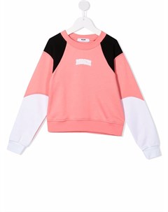 Толстовка в стиле колор блок с логотипом Msgm kids