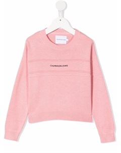 Толстовка с круглым вырезом и логотипом Calvin klein kids