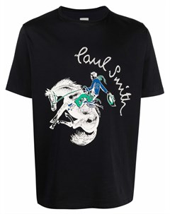 Футболка с логотипом и принтом Paul smith