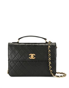 Стеганая сумка с ручками и ремнем Chanel pre-owned