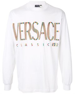 Футболка с длинными рукавами и логотипом Versace pre-owned