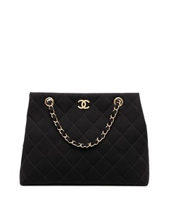 Стеганая сумка тоут 1998 го года с логотипом CC Chanel pre-owned