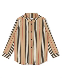 Поплиновая рубашка в полоску Icon Stripe Burberry kids