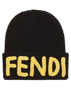 Шапка бини вязки интарсия Fendi