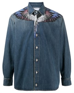 Джинсовая рубашка Wings с длинными рукавами Marcelo burlon county of milan