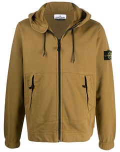 Худи на молнии с нашивкой логотипом Stone island