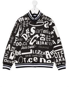 Бомбер с графичным принтом Dolce & gabbana kids